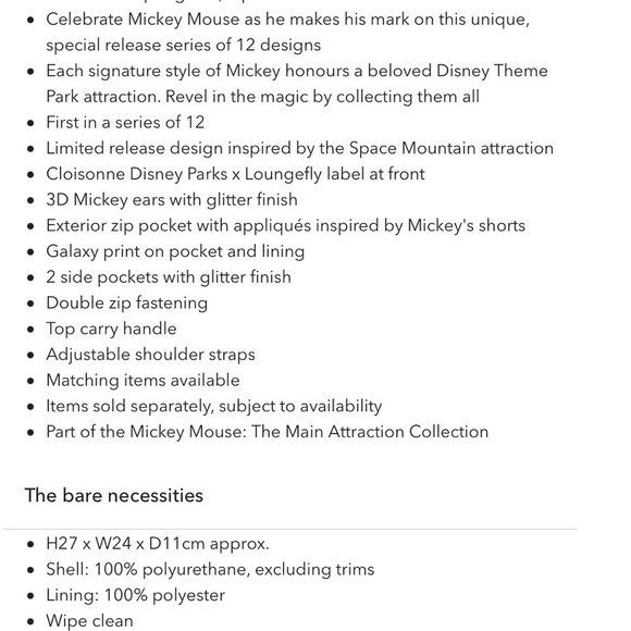 Space Mountain The Main Attraction Backpack - Picture 5 of 12